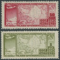 SOWJETUNION 410/1A **, 1932, Polarjahr, Gezähnt L 121/2, Postfrisch, Pracht, Mi. 300.- - Other & Unclassified
