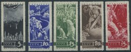 SOWJETUNION 494-98 *, 1935, Erster Weltkrieg, Falzrest, Prachtsatz - Sonstige & Ohne Zuordnung