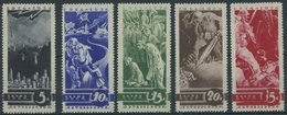 SOWJETUNION 494-98 *, 1935, Erster Weltkrieg, Falzrest, Prachtsatz - Autres & Non Classés