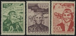 SOWJETUNION 690-92 **, 1930, Nonstopflug Moskau-Ferner Osten, Postfrischer Prachtsatz, Mi. 60.- - Autres & Non Classés