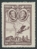 SPANIEN 560b *, 1930, 1 Pta. Lilakarmin Ibero-Amerikanische Ausstellung II, Falzrest, Pracht - Oblitérés