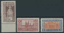 SPANIEN 782-84 **, 1937, Heiliger Jakobus Von Compostela, Postfrischer Prachtsatz, Mi. 70.- - Usados