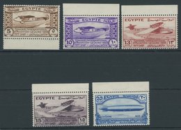 ÄGYPTEN 186-90 **, 1933, Luftfahrtkongress, Postfrischer Prachtsatz - Autres & Non Classés