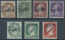 ALGERIEN 5-12V,23-30V **, 1924/5, 7 Verschiedene Werte Mit Vorausentwertungen, Postfrisch, Pracht - Algérie (1962-...)
