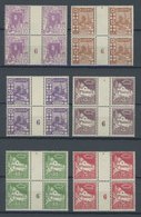 ALGERIEN VB **, 1926, Mi.Nr. 39,40,45,47,49/50 Je Im Zwischensteg-Viererblock Mit Millesimes Nr. 6, Postfrisch, Pracht - Algerien (1962-...)