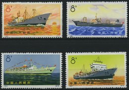 CHINA - VOLKSREPUBLIK 1113-16 (*), 1972, Handelsschiffe Der Volksrepublik China, Wie Verausgabt Ohne Gummi, Prachtsatz,  - Briefe U. Dokumente