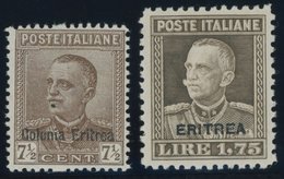 ITALIENISCH-ERITREA 139/40 **, 1928/9, König Viktor Emanuel III, Postfrisch, 2 Prachtwerte - Erythrée