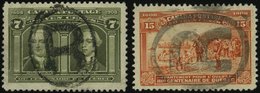 KANADA 88,90 O, 1908, 7 Und 15 C. Quebec, 2 Werte Mit R-Stempel, Feinst/Pracht, Mi.165.- - Oblitérés