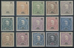 KAP VERDE 37-51 *, 1898, König Carlos I, Teils Stärkere Falzreste, 150 R. Rückseitige Mängel Sonst üblich Gezähnter Prac - Kap Verde