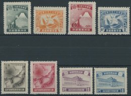 MANDSCHUKUO 58-61,67-70 *, 1935/6, Kaiserbesuch Und Postkonvention, Falzrest, 2 Prachtsätze - 1932-45  Mandschurei (Mandschukuo)