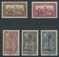 MAROKKO 112-16 *, 1933, 2 - 20 Fr. Landschaften Und Bauten, Falzrest, 5 Prachtwerte - Marocco (1956-...)