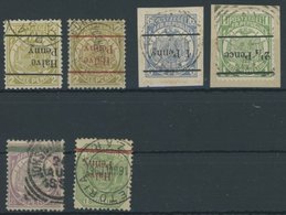 TRANSVAAL O,BrfStk , 1870-95, Mi.Nr. 3a,b, 32/3, 44/5K, 6 Werte Mit Kopfstehenden Aufdrucken, Pracht - Transvaal (1870-1909)