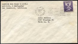 FELDPOST 1952, Feldpostbrief Des Schwedischen Roten Kreuzes über Das Amerikanische Haupt-Feldpostamt In San Francisco, M - Brieven En Documenten