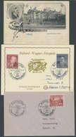 SONSTIGE MOTIVE 1903/33, Richard Wagner, 4 Verschiedene Belege, Pracht - Philatelie Und Postgeschichte