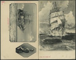 ALTE POSTKARTEN - SCHIFFE KAISERL. MARINE BIS 1918 S.M.S. Charlotte, 2 Verschiedene Karten - Warships