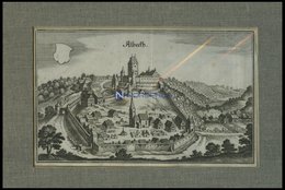 ALBECK, Gesamtansicht, Kupferstich Von Merian Um 1645 - Lithografieën