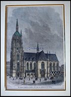 FRANKFURT/MAIN: Der Restaurierte Kaiserdom, Kolorierter Holzstich Von Dahling Um 1880 - Litografia