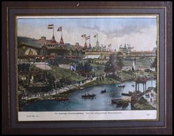 HAMBURG: Die Gewerbeausstellung, Kolorierter Holzstich Aus über Land Und Meer Um 1880 - Lithografieën