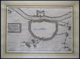 HÖXTER, Grundrißplan, Kupferstich Von Merian Um 1645 - Litografia