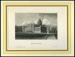 HOWARD CASTLE, Ansicht Vom Park Aus, Stahlstich Hildburghausen, 19. Jh. - Lithographien