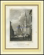 WIEN: Der Kohlmarkt Und St. Michaelsplatz, Stahlstich Von Bayrer/Thümling 1840 - Litografia