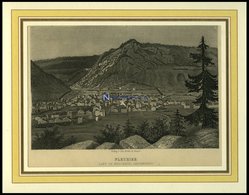 FLEURIER/NEUCHATEL, Gesamtansicht, Stahlstich -Aquatinta Um 1840 - Litografia