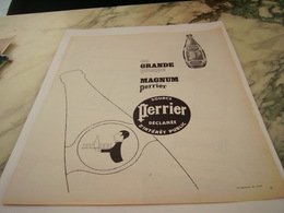 ANCIENNE PUBLICITE EN GRANDE POMPE  PERRIER   1963 - Perrier