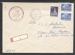 Romania, Cover With Registration Label(Bianco) Number "1", 1982 - Storia Postale