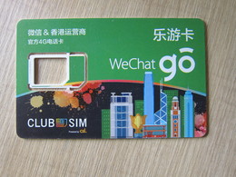 Wechat Go GSM Club SIM Card, Without Chip,only Frame - Hong Kong