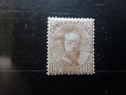 ESPAGNE / ESPANA / SPAIN / SPANIEN ,1872 AMEDEO I,  Yvert No 124, 40 C Brun Orange  Neuf * MH TB Cote 80 Euros - Unused Stamps