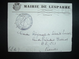 DEVANT MAIRIE OBL.MEC.17-3 1965 LESPARRE-MEDOC GIRONDE (33) - Sonstige & Ohne Zuordnung