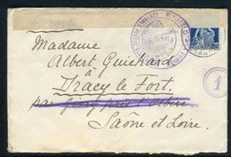 Suisse - Enveloppe Pour La France Avec Contrôle Postal De Bellegarde En 1915 -  Réf JJ 38 - Marcophilie