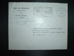 LETTRE MAIRIE OBL.MEC.31-5 1967 33 MERIGNAC GIRONDE (33) CODIFIEZ VOS ADRESSES POSTALES - Autres & Non Classés