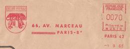 Paris 8e - 1965 - CEGEDUR : Compagnie Générale Du Duralumin Et Du Cuivre. Copper. EMA SECAP Meter. - Fabbriche E Imprese