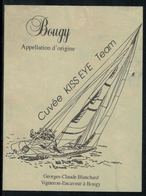 Etiquette De Vin // Bougy, Cuvée Kiss Eye Team - Bateaux à Voile & Voiliers