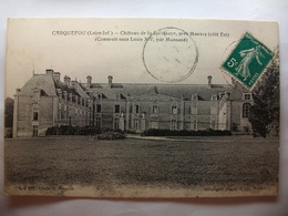 Carte Postale Carquefou (44) Chateau De La Scilleraye Pres Mauves (Petit Format Oblitérée Timbre 5 Centimes ) - Carquefou