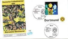 BRD Schmuck-FDC "Deutscher Fußballmeister 1996 Borussia Dortmund" Mi.1879 ESSt 27.8.1996 BONN - FDC: Covers