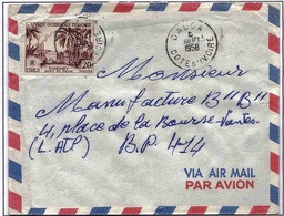 Cote D'Ivoire Daloa 1958 Lettre Cover Brief Carta - Briefe U. Dokumente