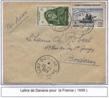 Cote D'Ivoire Danane 1958 Lettre Cover Brief Carta - Briefe U. Dokumente