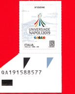 Nuovo - MNH - ITALIA - 2019 - 30 Edizione Universiade Napoli 2019 – Logo – B Zona 2 50 G. - Alfanumerico - 2011-20: Mint/hinged