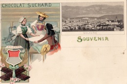 SOUVENIR DE SOLEURE    (CARTE PRECURSEUR ) ET PUBLICITEE POUR CHOCOLAT SUCHARD - Soleure