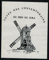 Etiquette De Vin // Cuvée Des Contemporains 1961 Du Pied Du Jura - Sonstige & Ohne Zuordnung