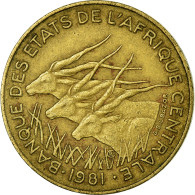 Monnaie, États De L'Afrique Centrale, 10 Francs, 1981, Paris, TB+ - Centrafricaine (République)