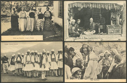 ALBANIA: 35 Old PCs With Good Views Of People In Traditional Costumes, Very Fine Quality! - Albanien