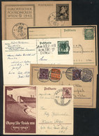 GERMANY: 5 Postal Cards Used Between 1923 And 1942, Some Illustrated And Very Thematic, VF Quality! - Autres & Non Classés