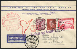 GERMANY: 1/MAY/1932 Berlin - Lima (Peru), Cover Flown By ZEPPELIN On 4th Flight To South America, With Special Handstamp - Otros & Sin Clasificación