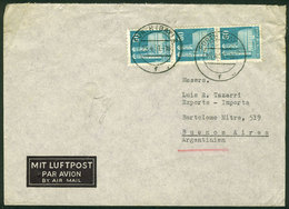 GERMANY: Cover Sent From Furth To Argentina On 25/AP/1951, Franked With DM. 1.50 (Bizone Michel 92 X3), VF Quality! - Andere & Zonder Classificatie
