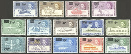 BRITISH ANTARCTIC TERRITORY: Yvert 25/38, 1971 Complete Set Of 14 Overprinted Values, MNH And Of Excellent Quality! - Autres & Non Classés