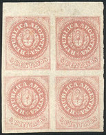 ARGENTINA: GJ.10, 5c. Without Accent, Mint Block Of 4 Of Excellent Quality! - Andere & Zonder Classificatie