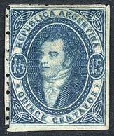 ARGENTINA: GJ.24, 15c. Semi-clear Impression, Mint Part Original Gum (+200%), Excellent Quality! - Sonstige & Ohne Zuordnung